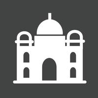 Taj Mahal Glyphe umgekehrtes Symbol vektor