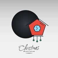 frohe weihnachtskarte mit kreativem design und hellem hintergrundvektor vektor