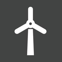 Windmühlen-Glyphe invertiertes Symbol vektor