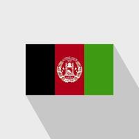 afghanistan flagga lång skugga design vektor