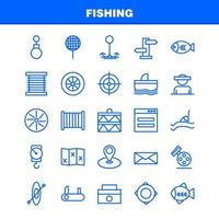 fiske linje ikon packa för designers och utvecklare ikoner av hjul redskap cirkel rulle fisk fiske fiske rulle vektor