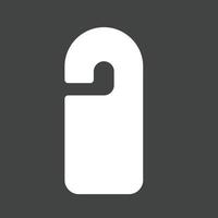 Invertiertes Symbol für Türhänger-Glyphe vektor