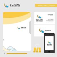 Halbmond-Business-Logo-Datei-Cover-Visitenkarte und mobile App-Design-Vektorillustration vektor
