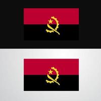 angola flagga baner design vektor