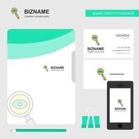 Suche Business Logo Datei Abdeckung Visitenkarte und Design-Vektor-Illustration für mobile Apps vektor