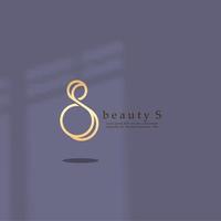 logo icon design letter s beauty fashion oder spa rosa farbe, für beauty eps 10 vektor