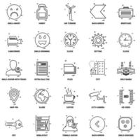 25 Business-Konzept-Mix-Linie-Icon-Set vektor