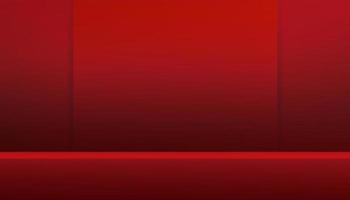 röd bakgrund tömma rum studio med hylla.röd Galleri rum med kopia Plats, minimal design för bakgrund skytte för Produkter presentation, alla hjärtans dag dag, kinesiska ny år, jul Semester befordran vektor