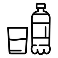 Symbol für Grippewasserflasche, Umrissstil vektor