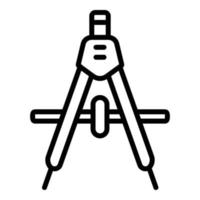 Schulkompass-Symbol, Umrissstil vektor