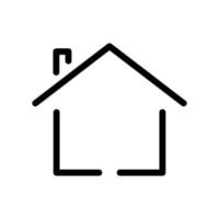 Abbildung des Symbols für die Hauslinie. geeignet für Home-Symbol. Symbol im Zusammenhang mit Immobilien. einfaches Vektordesign editierbar. pixelgenau bei 32 x 32 vektor