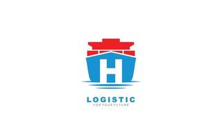 h Logo Logistik für Markenunternehmen. Versandvorlagen-Vektorillustration für Ihre Marke. vektor