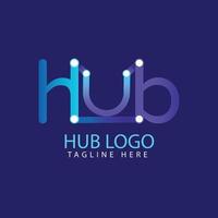 Hub-Logo-Design-Vorlagenvektor vektor