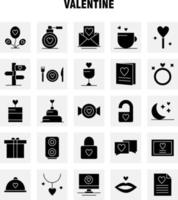 Valentinstag solides Glyphen-Icon-Paket für Designer und Entwickler Symbole der Datei Liebesromantik-Valentinsbild Liebesromantik-Valentinsgrußvektor vektor