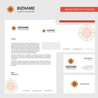Focus Business-Briefkopf-Umschlag und Visitenkarten-Design-Vektorvorlage vektor