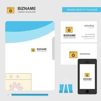 Einstellen der Business-Logo-Datei-Cover-Visitenkarte und mobile App-Design-Vektor-Illustration vektor