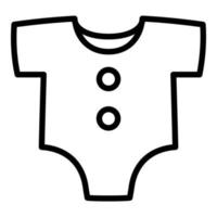 Baby-Shirt-Symbol, Umrissstil vektor