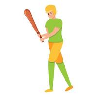 Baseball-Spieler-Symbol, Cartoon-Stil vektor