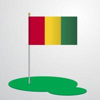 Flaggenmast von Guinea vektor