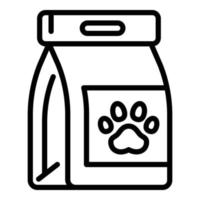 Symbol für Tierfutterpackung, Umrissstil vektor