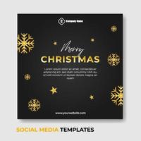 Frohe Weihnachten in den sozialen Medien mit weihnachtlichen Dekorationen, die für Ihre geschäftlichen Anforderungen und ähnliche Themen geeignet sind vektor