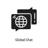 globale Chat-Vektor-Solid-Icon-Design-Illustration. cloud computing-symbol auf weißem hintergrund eps 10-datei vektor