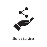 Shared-Services-Vektor-Solid-Icon-Design-Illustration. cloud computing-symbol auf weißem hintergrund eps 10-datei vektor