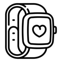 Fitness-Tracker-Symbol, Umrissstil vektor