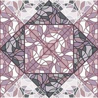 abstrakt mosaik- av rader sömlös mönster. dekorativ symmetrisk ändlös prydnad. vektor