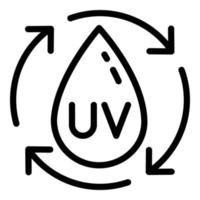 uv-schutzsymbol, umrissstil vektor