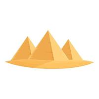 pharao pyramide symbol cartoon vektor. Kairo-Sand vektor
