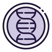 Labor-Mutations-DNA-Symbol-Umrissvektor. genetisches Labor vektor
