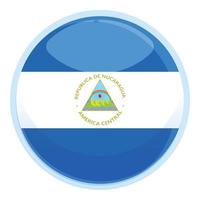 nicaragua cirkel flagga ikon tecknad serie vektor. nationell dag vektor