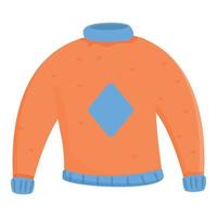 Winterpullover-Symbol, Cartoon-Stil vektor