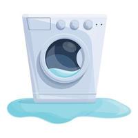 Kleidung kaputte Waschmaschine Symbol, Cartoon-Stil vektor