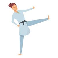 Karate Frau Symbol Cartoon-Vektor. Sportschule vektor