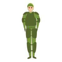spezielles Militäruniform-Symbol, Cartoon-Stil vektor