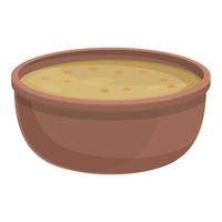 vegane Suppe Symbol Cartoon-Vektor. niederländisches Brett vektor