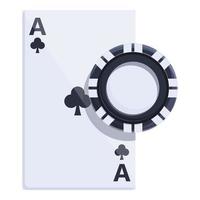 schwarze spielkarte symbol cartoon vektor. Casino-Poker vektor