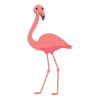 tropischer flamingo-ikonen-karikaturvektor. rosa süßer Vogel vektor