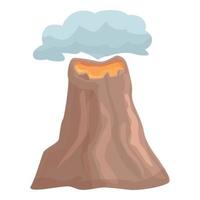 Apokalypse Vulkan Symbol Cartoon Vektor. Vulkanausbruch vektor