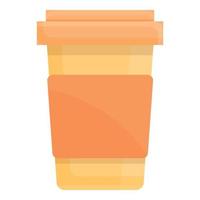 coffe glas ikon, tecknad serie stil vektor