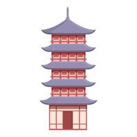 koreanska pagod ikon tecknad serie vektor. gammal tempel vektor