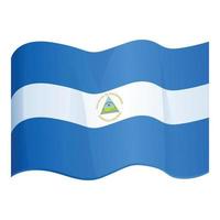 nicaragua vind flagga ikon tecknad serie vektor. oberoende dag vektor