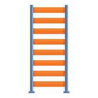 Fitness-Studio-Wand-Treppe-Symbol, Cartoon-Stil vektor