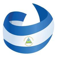 nicaragua flagga ikon tecknad serie vektor. nationell dag vektor