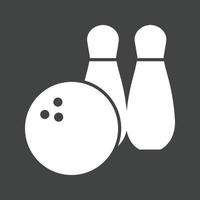 Bowling-Glyphe umgekehrtes Symbol vektor