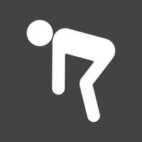 Stretching-Glyphe umgekehrtes Symbol vektor