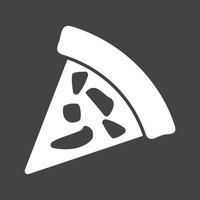 Stück Pizza Glyphe umgekehrtes Symbol vektor