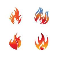 Feuerlogo-Designillustration und Feuersymbol vektor